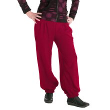 Vishes - Warme Damen Hose Winterhose Haremshose Fleecehose Thermohose dunkelrot 34-38