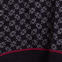 Vishes - Langarm Damen Tunika Shirt-Kleid Ethno Zipfel-Bluse Blusenkleid schwarz 40