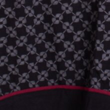 Vishes - Langarm Damen Tunika Shirt-Kleid Ethno Zipfel-Bluse Blusenkleid schwarz 44-46