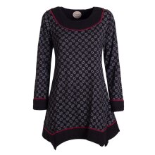 Vishes - Langarm Damen Tunika Shirt-Kleid Ethno...