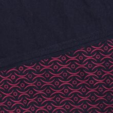 Vishes Damen A-Linie Rock Baumwolle uni einfacher Schnitt mit Taschen schwarz-dunkelrot 34-36