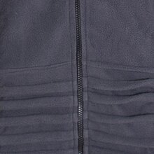 Vishes -  Damen lange Fleecejacke Hippiemantel Übergangsjacke Zipfelkapuze grau 48