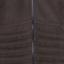 Vishes -  Damen lange Fleecejacke Hippiemantel Übergangsjacke Zipfelkapuze olive 38-40