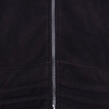 Vishes -  Damen lange Fleecejacke Hippiemantel Übergangsjacke Zipfelkapuze schwarz 42