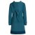 Vishes -  Damen lange Fleecejacke Hippiemantel Übergangsjacke Zipfelkapuze türkis 42