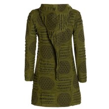Vishes - Damen lange warme Jacke Hippiemantel Zipfel...