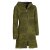 Vishes - Damen lange warme Jacke Hippiemantel Zipfel Kapuzenmantel olive 36-38