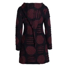 Vishes - Damen lange warme Jacke Hippiemantel Zipfel...