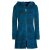 Vishes - Damen lange warme Jacke Hippiemantel Zipfel Kapuzenmantel türkis 40