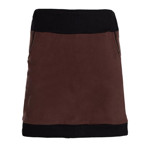 Vishes - Thermorock warmer Damen Winterrock kurz Minirock aus ECO-Fleece braun-schwarz 40-42
