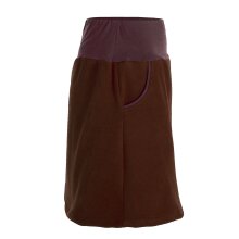Vishes - Thermorock warmer Damen Winterrock kurz Minirock aus ECO-Fleece braun 36