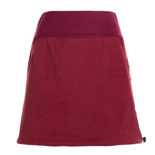 Vishes - Thermorock warmer Damen Winterrock kurz Minirock aus ECO-Fleece dunkelrot 36