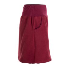 Vishes - Thermorock warmer Damen Winterrock kurz Minirock aus ECO-Fleece dunkelrot 44