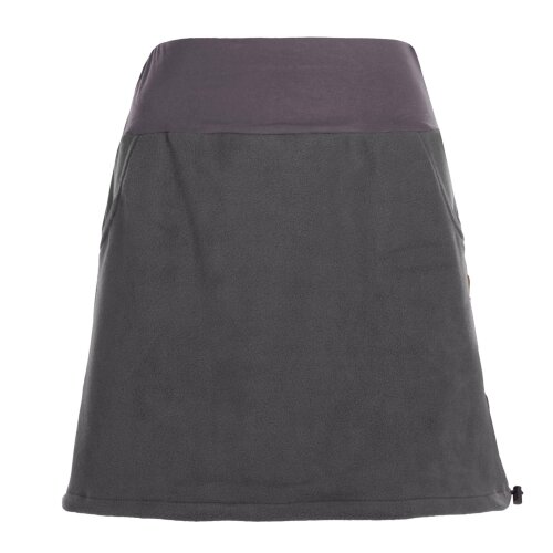 Vishes - Thermorock warmer Damen Winterrock kurz Minirock aus ECO-Fleece grau 38