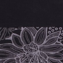 Vishes - Kurzer Damen Baumwoll-Rock Mini-Rock mit Blumen-Spitze bedruckt schwarz 42-44