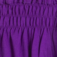 Vishes - Damen Rock knielang Basic-Rock Baumwoll-Rock Einfarbig Schlicht violett