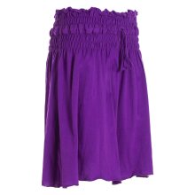 Vishes - Damen Rock knielang Basic-Rock Baumwoll-Rock Einfarbig Schlicht violett