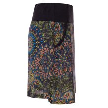 Vishes - Kurzer Damen Sommer-Rock Sommerröcke Bunt mit Mandalas bedruckt schwarz-grün 40