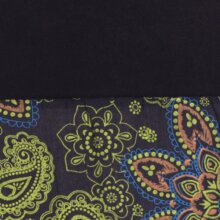 Vishes - Kurzer Damen Sommer-Rock Sommerröcke Bunt mit Mandalas bedruckt schwarz-grün 48