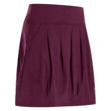 Vishes - Kurzer Damen Falten-Rock Bio-Rock Baumwoll-Rock Einfarbig Schlicht dunkelrot 42