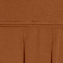 Vishes - Kurzer Damen Falten-Rock Bio-Rock Baumwoll-Rock Einfarbig Schlicht orange 40-42