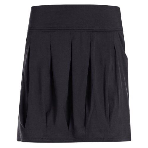 Vishes - Kurzer Damen Falten-Rock Bio-Rock Baumwoll-Rock Einfarbig Schlicht schwarz 42