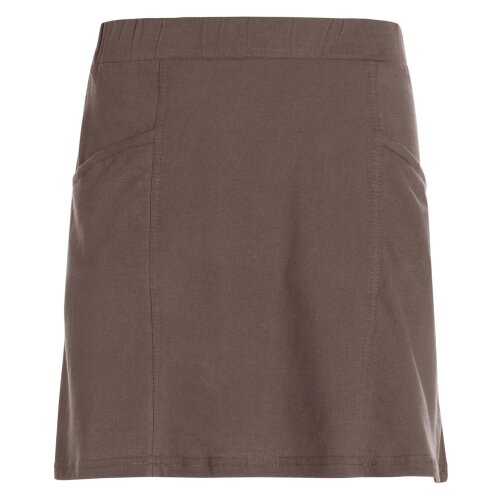 Vishes - Kurzer Damen Sport-Rock Mini-Rock Baumwoll-Rock Einfarbig Schlicht braun 40-42