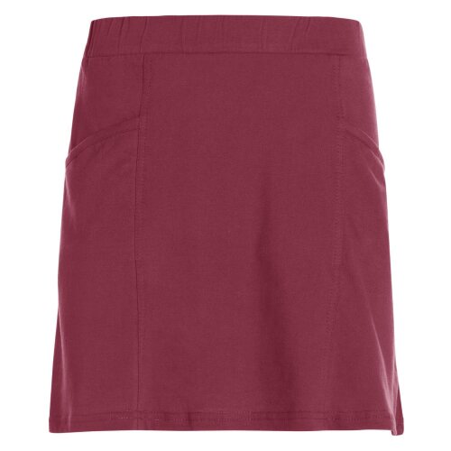 Vishes - Kurzer Damen Sport-Rock Mini-Rock Baumwoll-Rock Einfarbig Schlicht dunkelrot 44