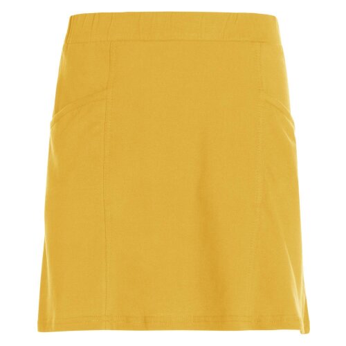 Vishes - Kurzer Damen Sport-Rock Mini-Rock Baumwoll-Rock Einfarbig Schlicht gelb 36-38