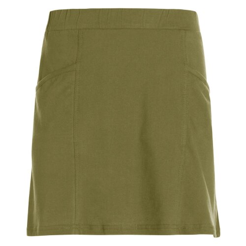 Vishes - Kurzer Damen Sport-Rock Mini-Rock Baumwoll-Rock Einfarbig Schlicht olive 44-46