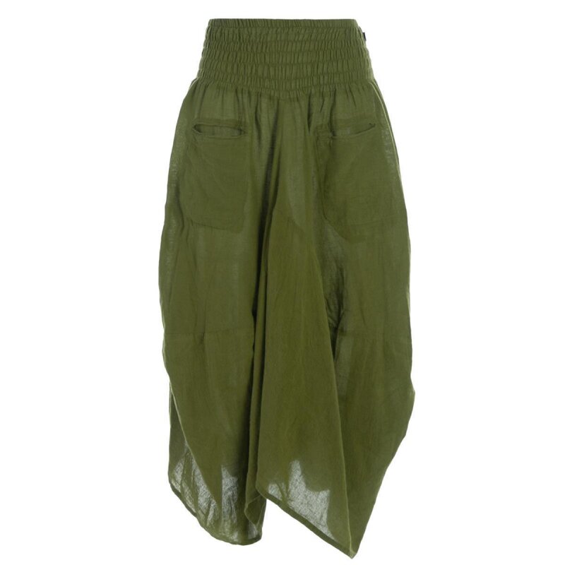 Vishes Damen Maxi-Rock XXXL Baumwolle - Asymmetrischer Langer Rock Mit Taschen