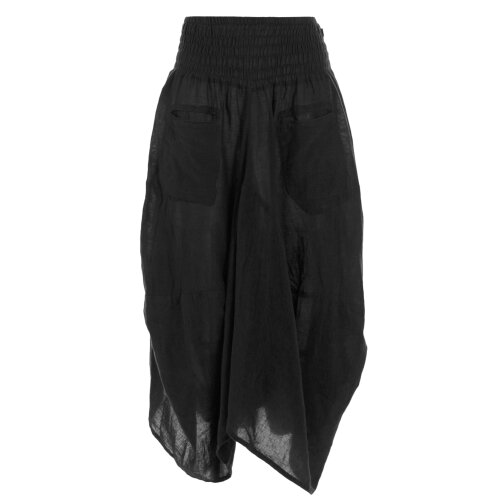 Vishes - Damen Rock Knöchel-lang Sommer-Rock Ballon-Rock Einfarbig schwarz 34-38