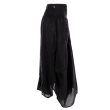 Vishes - Damen Rock Knöchel-lang Sommer-Rock Ballon-Rock Einfarbig schwarz 34-38