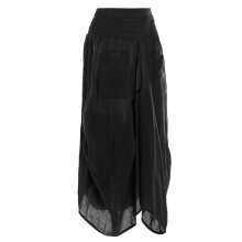 Vishes - Damen Rock Knöchel-lang Sommer-Rock Ballon-Rock Einfarbig schwarz 34-38