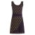 Vishes Sommerkleid Damen Trägerkleid bedruckt Lagendesign Baumwolle schwarz 48-50