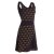 Vishes Sommerkleid Damen Trägerkleid bedruckt Lagendesign Baumwolle schwarz 48-50
