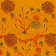 Vishes Sommerkleid Baumwolle bestickt gelb 36