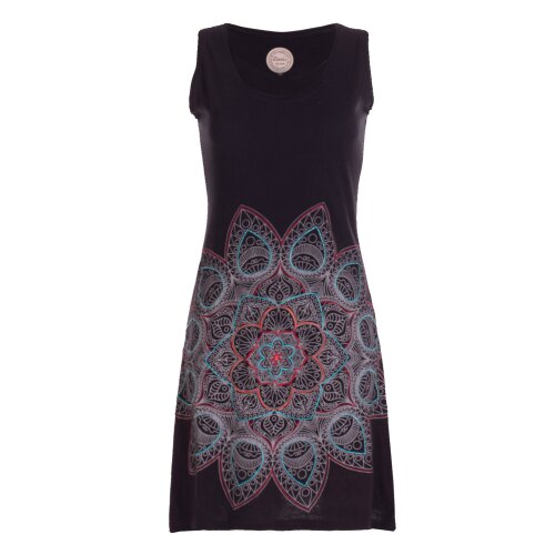 vishes Hippie Kleid Ethno Sommerkleid schwarz 36