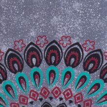 Vishes - Damen Sommerkleid Armlos Mandala-Kleid Tunika-Kleid T-Shirtkleid grau 38