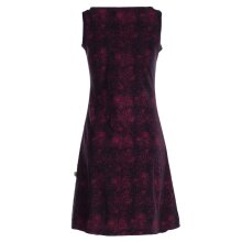 Vishes - Damen Sommerkleid Armlos Mandala-Kleid Tunika-Kleid T-Shirtkleid schwarz-dunkelrot 38