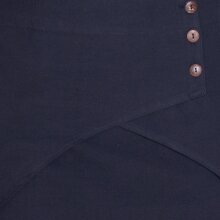 Vishes Damen Mini-Rock Baumwolle A-Linie breiter Bund mit Knopfleiste und Taschen schwarz 42