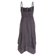 Vishes - Damen Sommer-Kleider längen-verstellbar Spagettiträger-Kleid grau 36