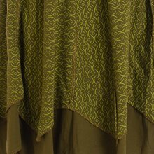 Vishes - Damen Sommer-Kleider längen-verstellbar Spagettiträger-Kleid olive 42