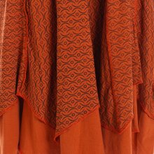 Vishes - Damen Sommer-Kleider längen-verstellbar Spagettiträger-Kleid orange 36