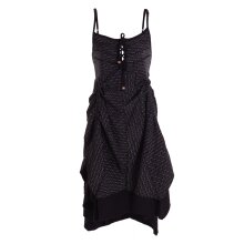 Vishes - Damen Sommer-Kleider längen-verstellbar Spagettiträger-Kleid schwarz 34