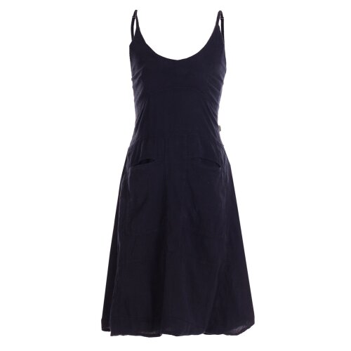 Vishes Sommerkleid Damen Trägerkleid Baumwolle mit Taschen A-Linie