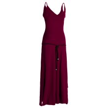 Vishes - Langes Einfaches Damen Träger Sommer-Kleid,Ökologisch nachhaltig dunkelrot 36