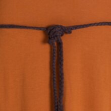 Vishes - Langes Einfaches Damen Träger Sommer-Kleid,Ökologisch nachhaltig dunkelorange 36