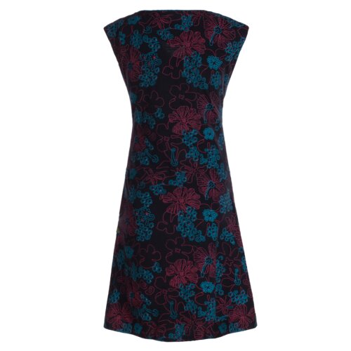 Vishes - Kurzarm Damen Sommer-Kleid Longshirt-Kleid Tunika-Kleid Mini-Kleid schwarz 48