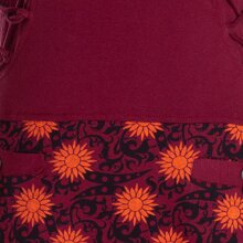 Vishes - Damen Sommerkleid armlos-es Blumen-Kleid Tunika-Kleid T-Shirtkleid dunkelrot 38